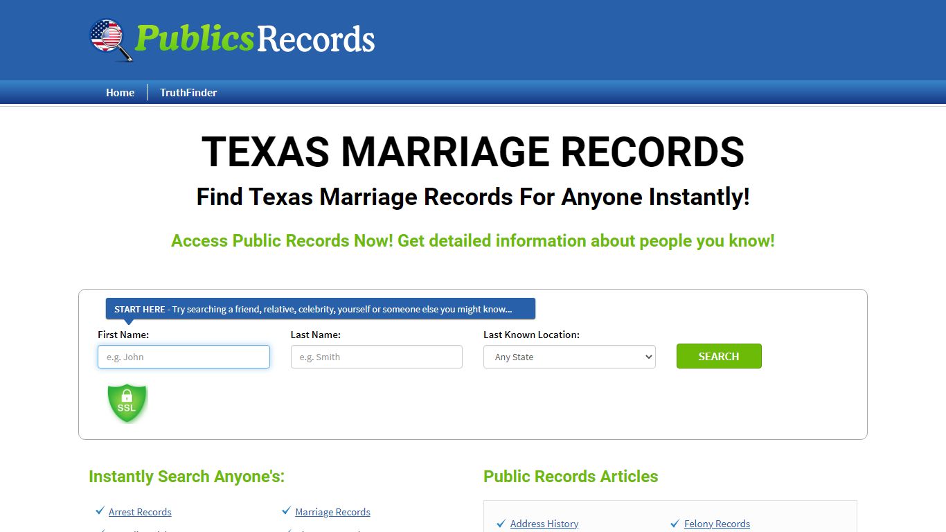 Find Texas Marriage Records For Anyone Instantly!